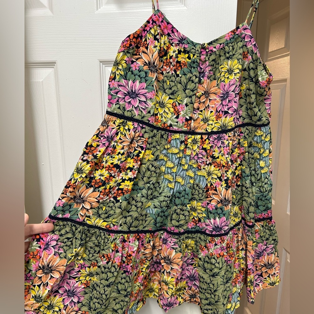 Urban Outfitters Honey Tiered Babydoll Mini Dress | Floral | Size M - Picture 6 of 13